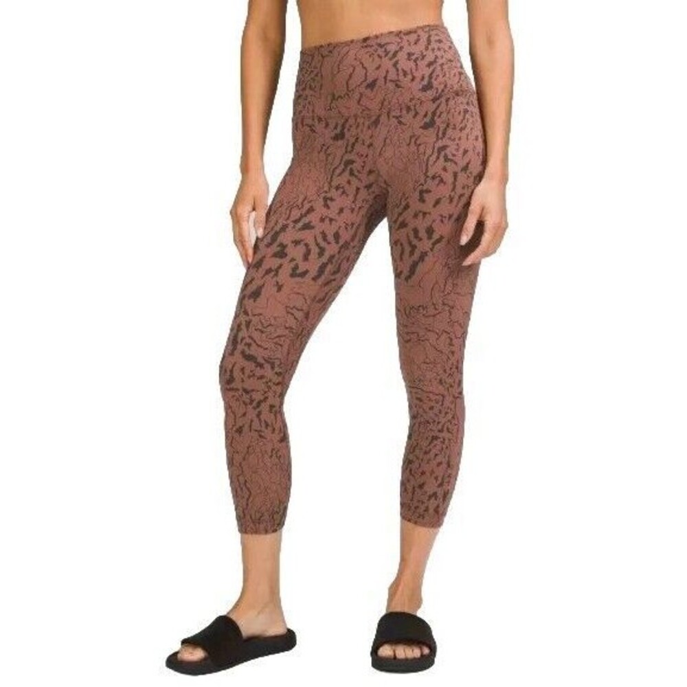 Lululemon Align High-Rise Crop 23"Camo Contour Jacquard Ancient Copper Graphite